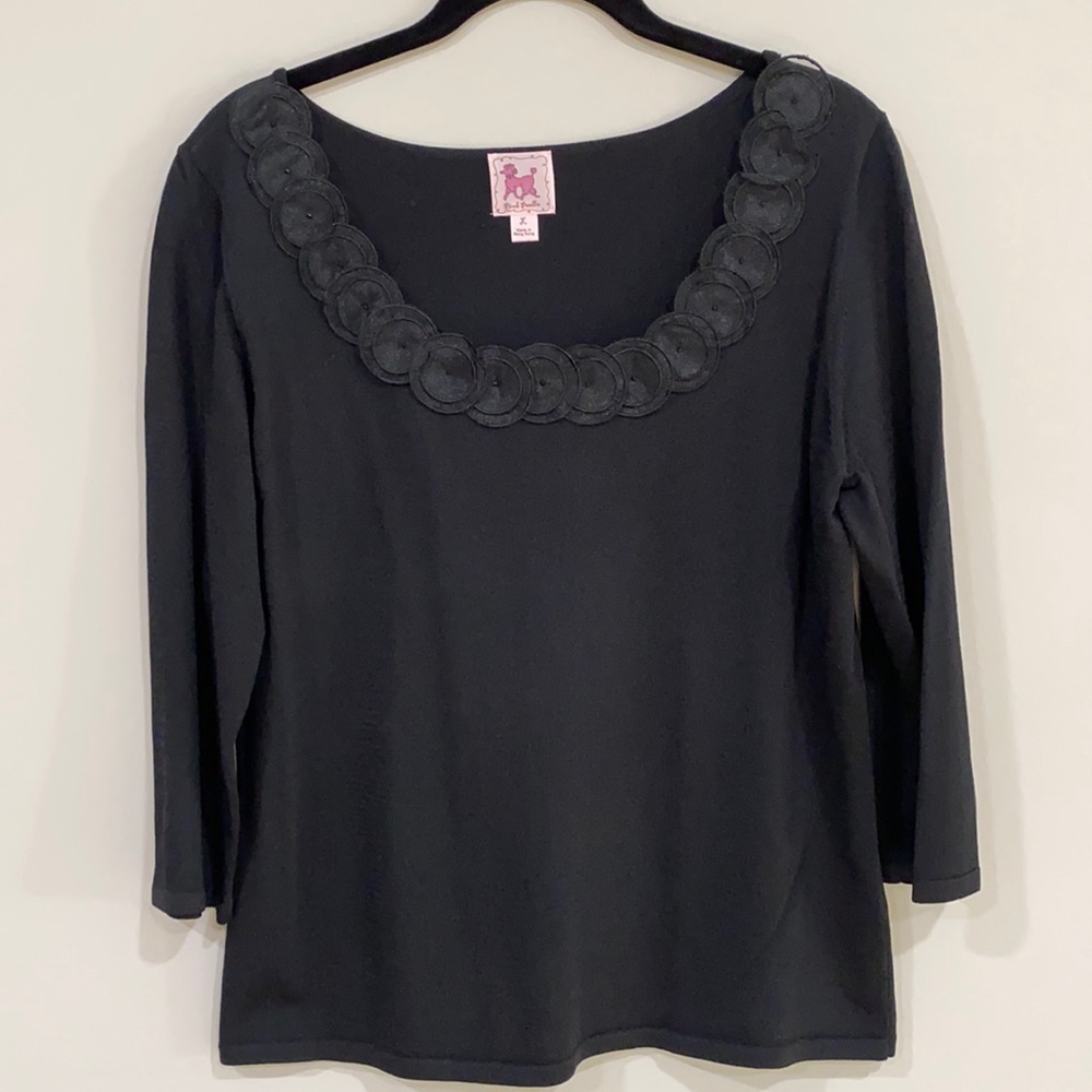 Pink Poodle Knit Top